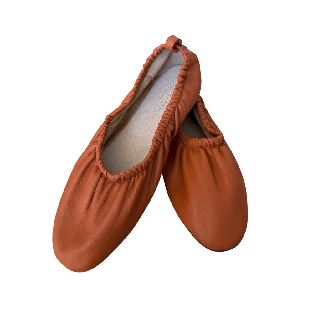 Everlane The Day Glove Burnt Orange Leather Ballet Flats Womens 11 Made in Italy